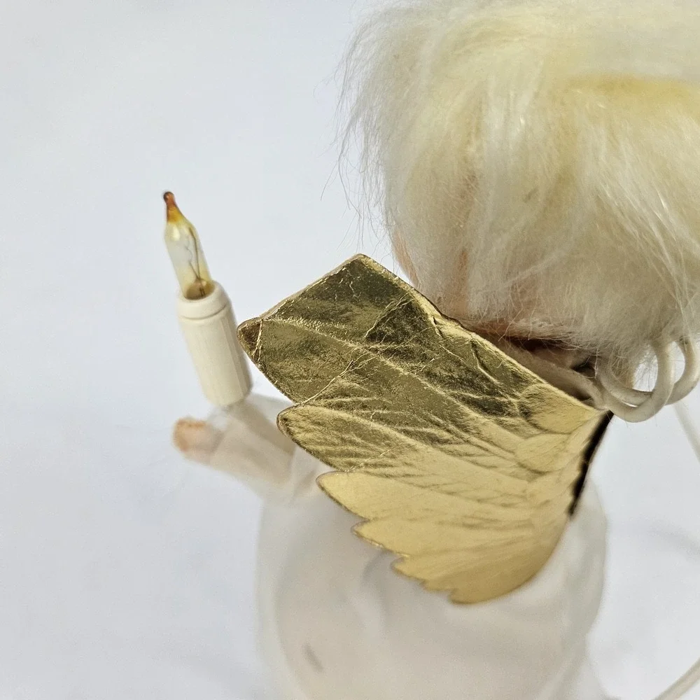 Vintage Lighted Christmas Angel Tree Topper Figure 60's Mid-Century Modern